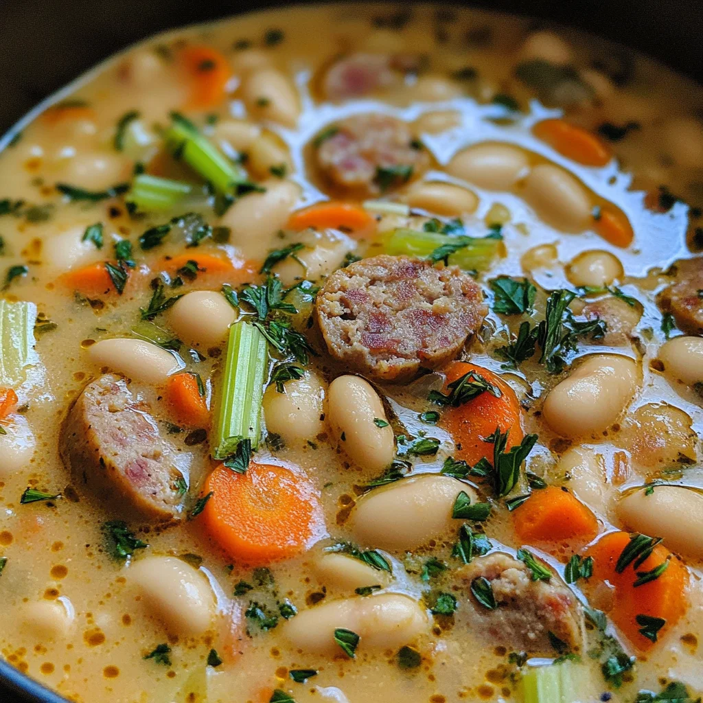 Creamy Bean Soup with Sausage