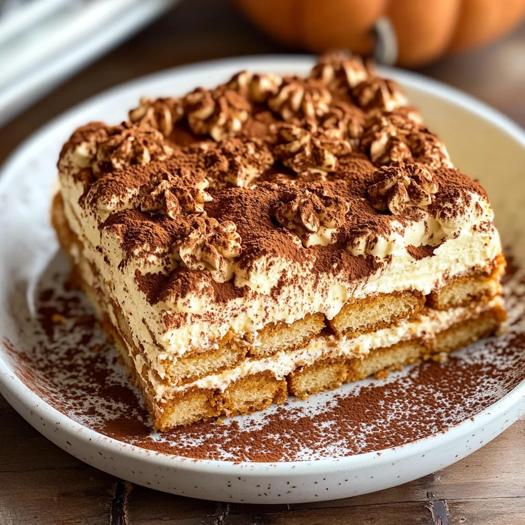 Creamy Pumpkin Tiramisu (w/ Pumpkin Spice)