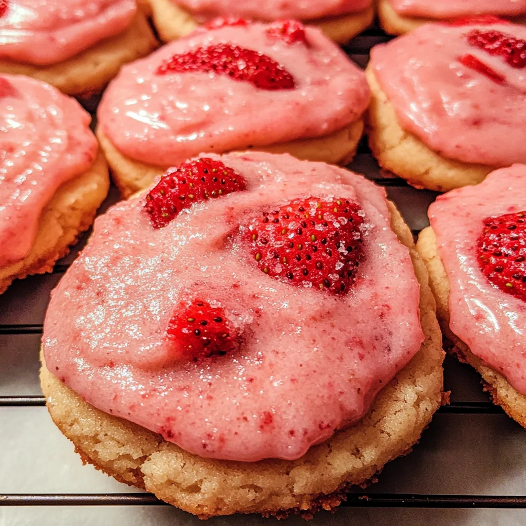 Double Strawberry Sugar Cookies