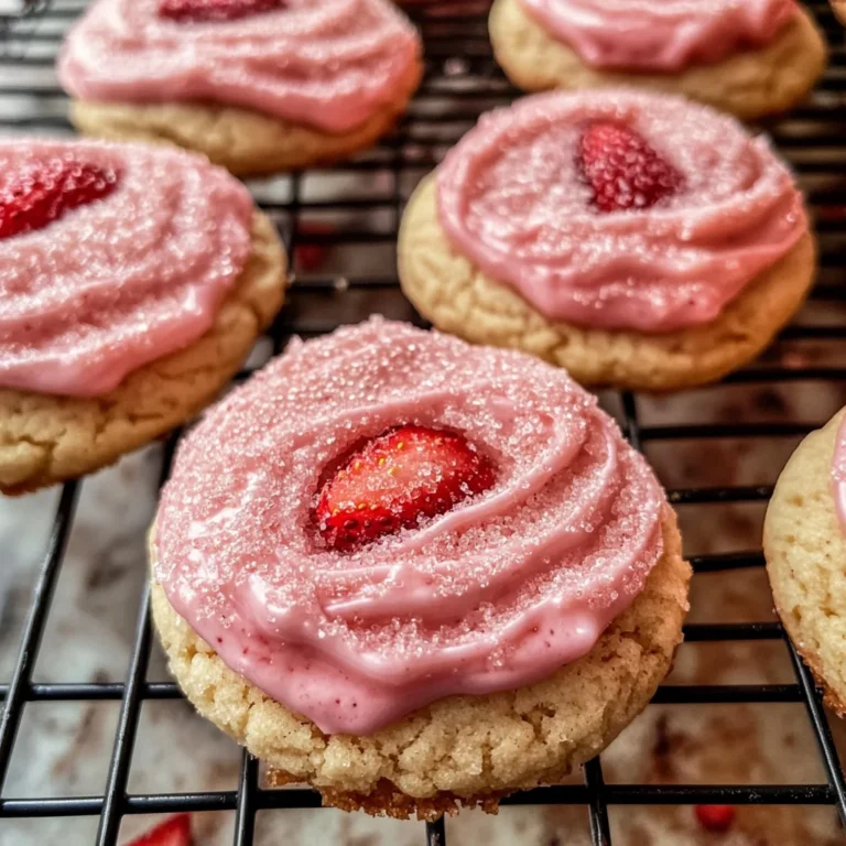 Double Strawberry Sugar Cookies