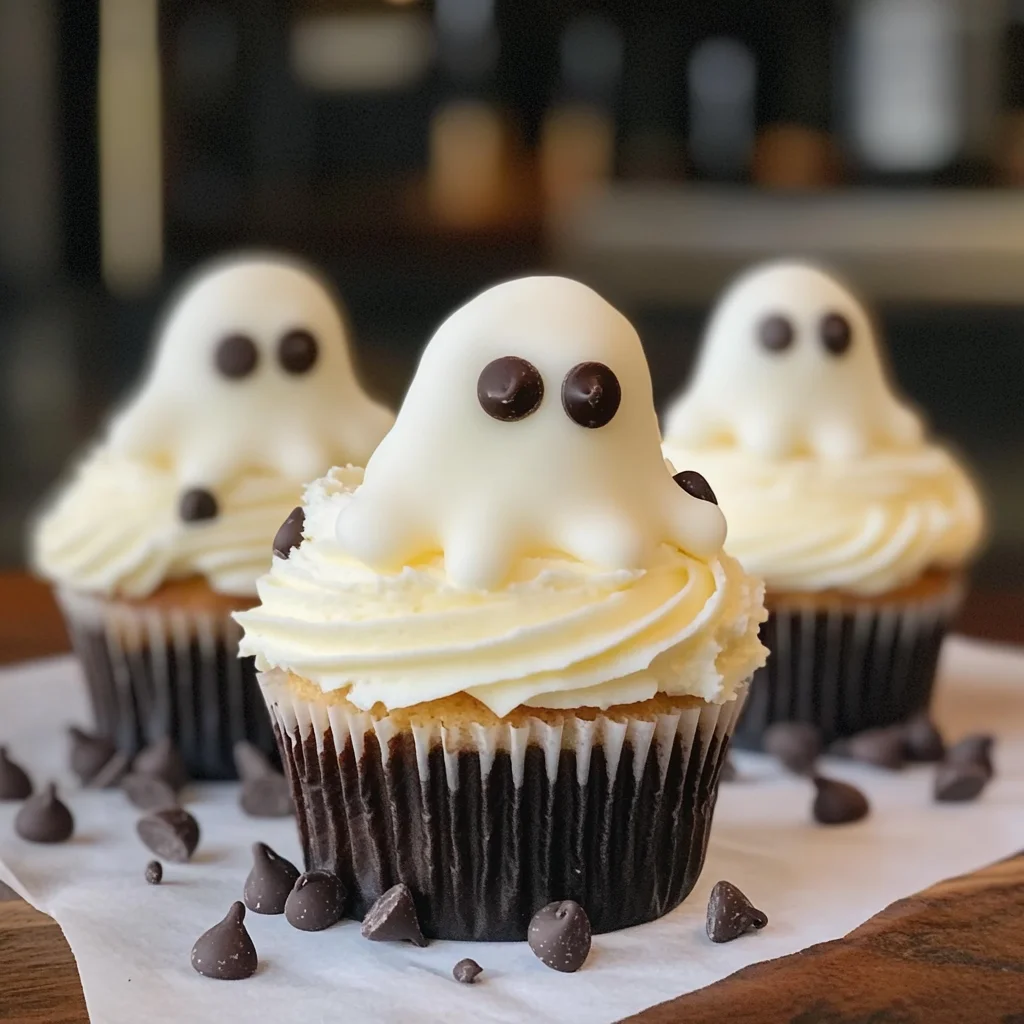 Halloween Cupcakes: Ghost Cupcakes