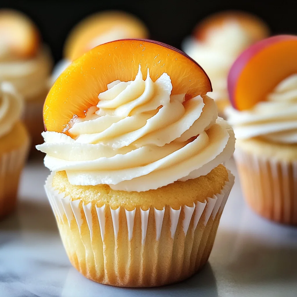 Honey Peach Cream Cheese Cupcakes