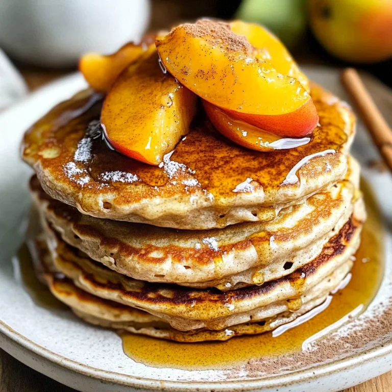 Peach Cobbler Pancakes