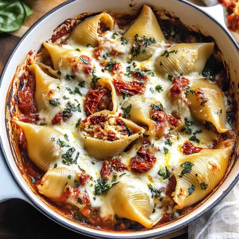 Sun-Dried Tomato and Ricotta Stuffed Shells