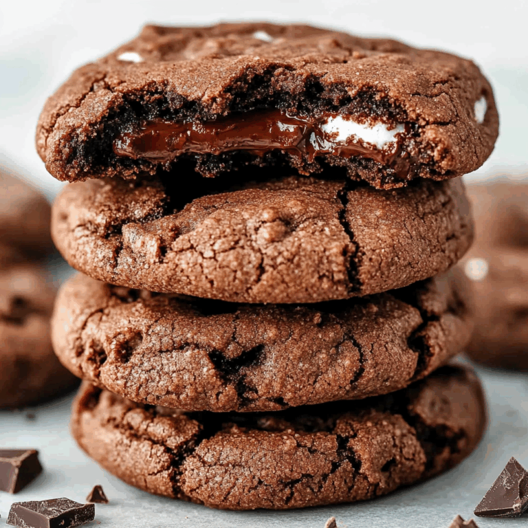 vegan marshmallows and Nutella Stuffed Chocolate Cookies