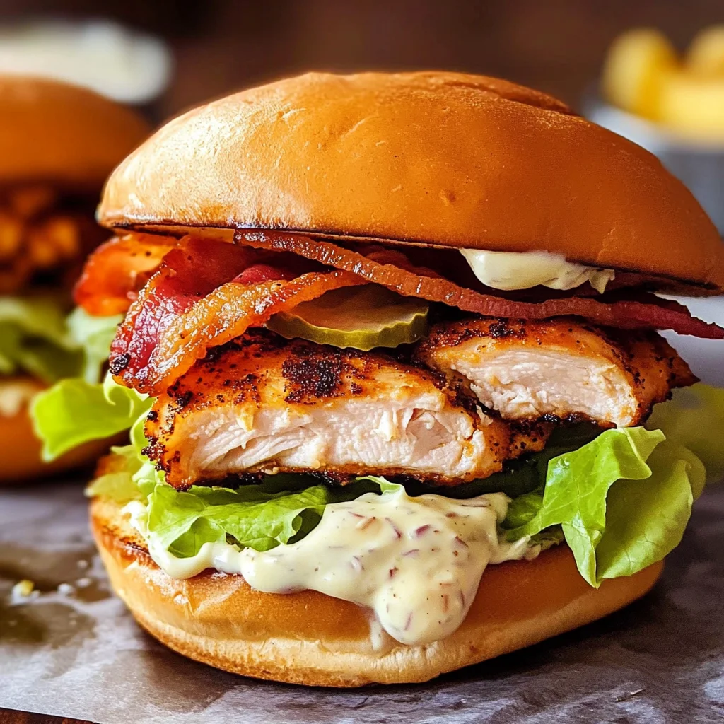 Blackened Chicken Bacon Ranch Sandwiches Recipe
