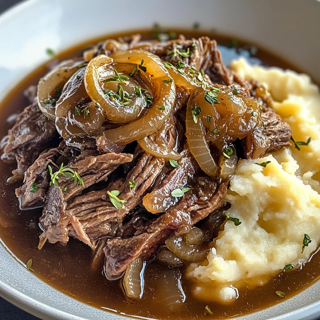 Comforting French Onion Pot Roast