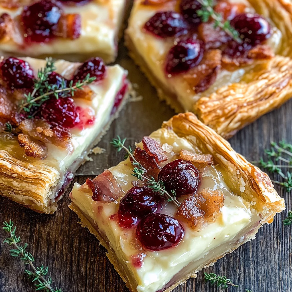 Cranberry Brie Tart with Pancetta & Thyme