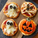 Halloween Mini Pizzas