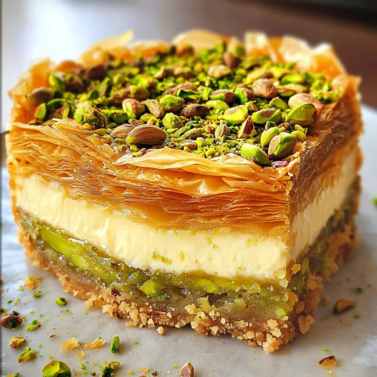 Honey Pistachio Baklava Cheesecake