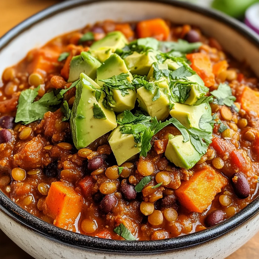 Lentil Sweet Potato Chili