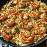 One Pan Parmesan Orzo with Shrimp