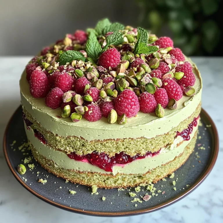 Pistachio Raspberry Cake