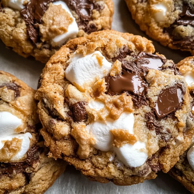 Sourdough S'mores Cookies with Marshmallows and Brown Butter