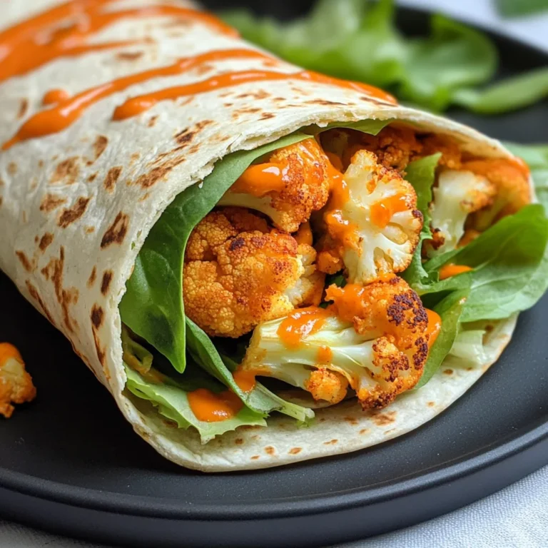 Spicy Buffalo Cauliflower Wraps