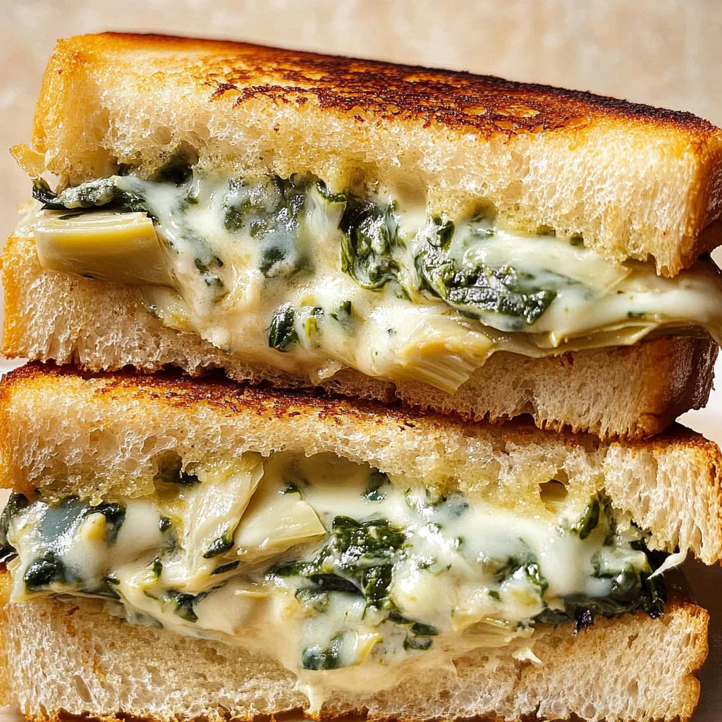 Spinach Artichoke Grilled Cheese Recipe