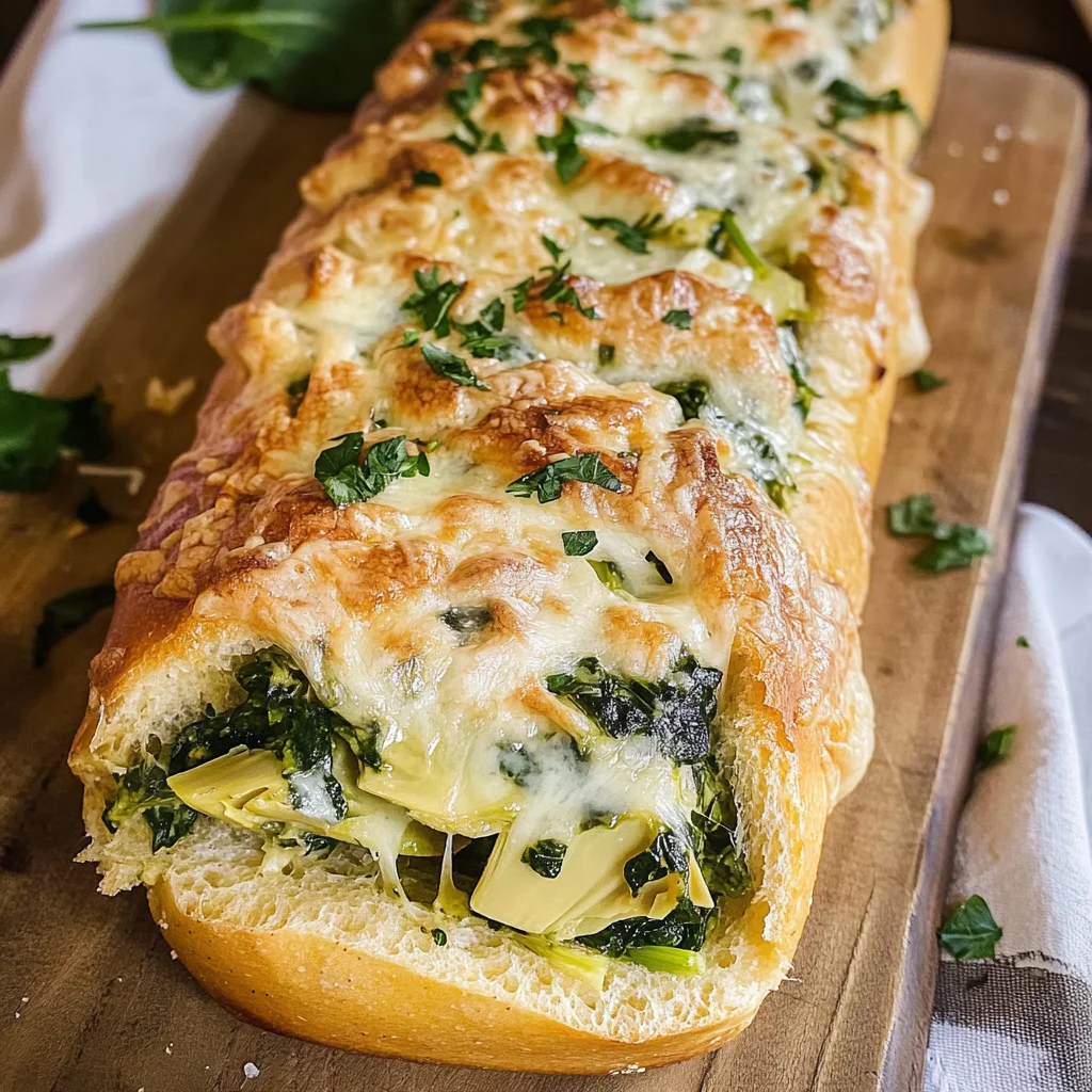 Spinach and Artichoke Stuffed Bread