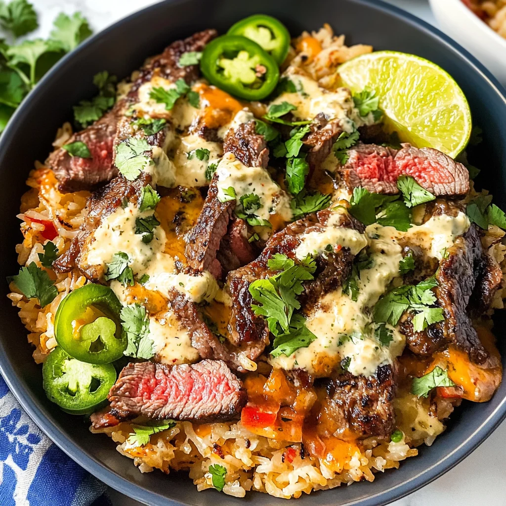 Steak Queso Rice