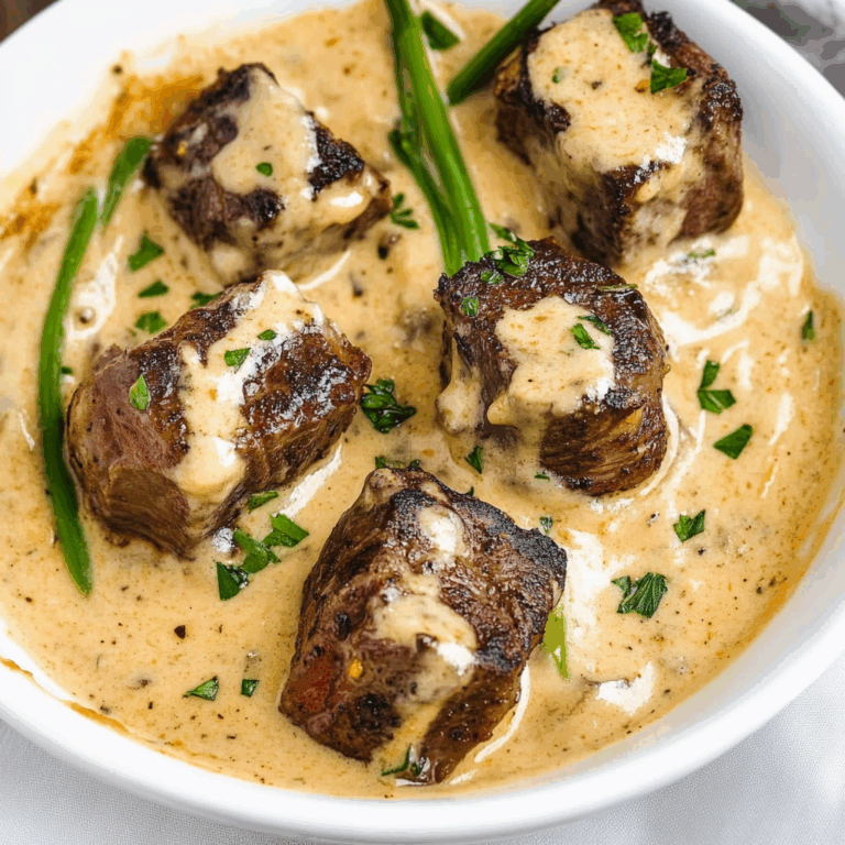 Garlic Butter Steak Bites with a Rich Parmesan Cream Sauce