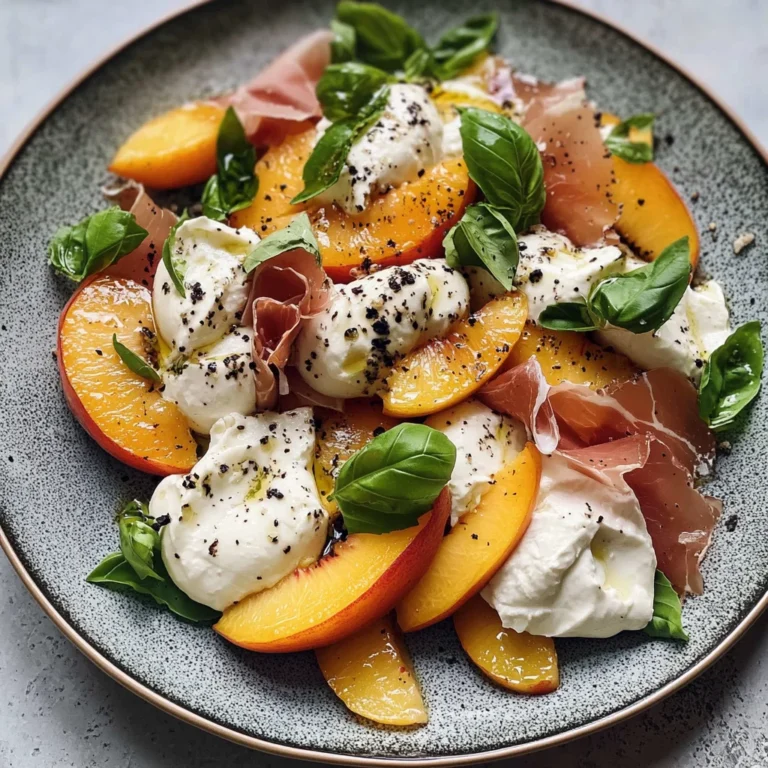 10-Minute Peach & Burrata Salad