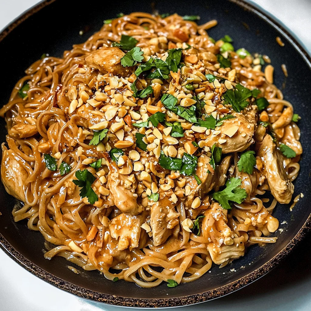12 Minute Thai Chicken Peanut Noodles