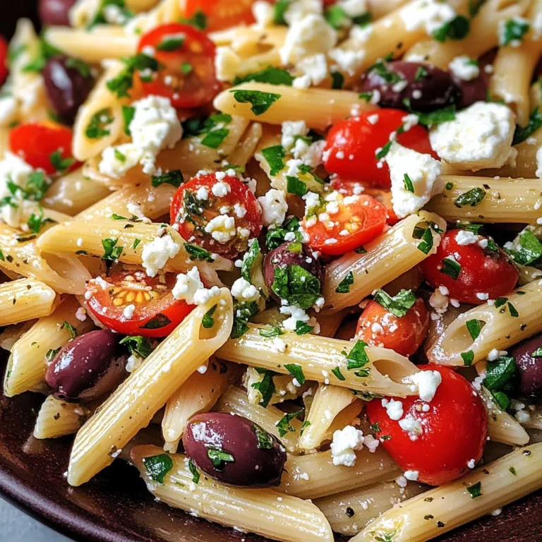 Authentic Mediterranean Greek Pasta with Feta