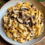 Caramelized Leek and Mushroom Gruyere Pasta