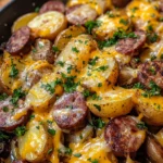Cheesy Ranch Potatoes and Smoked Sausage