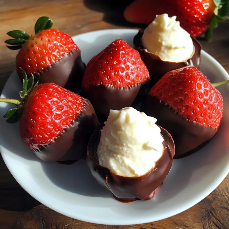 Chocolate Covered Cheesecake Strawberries