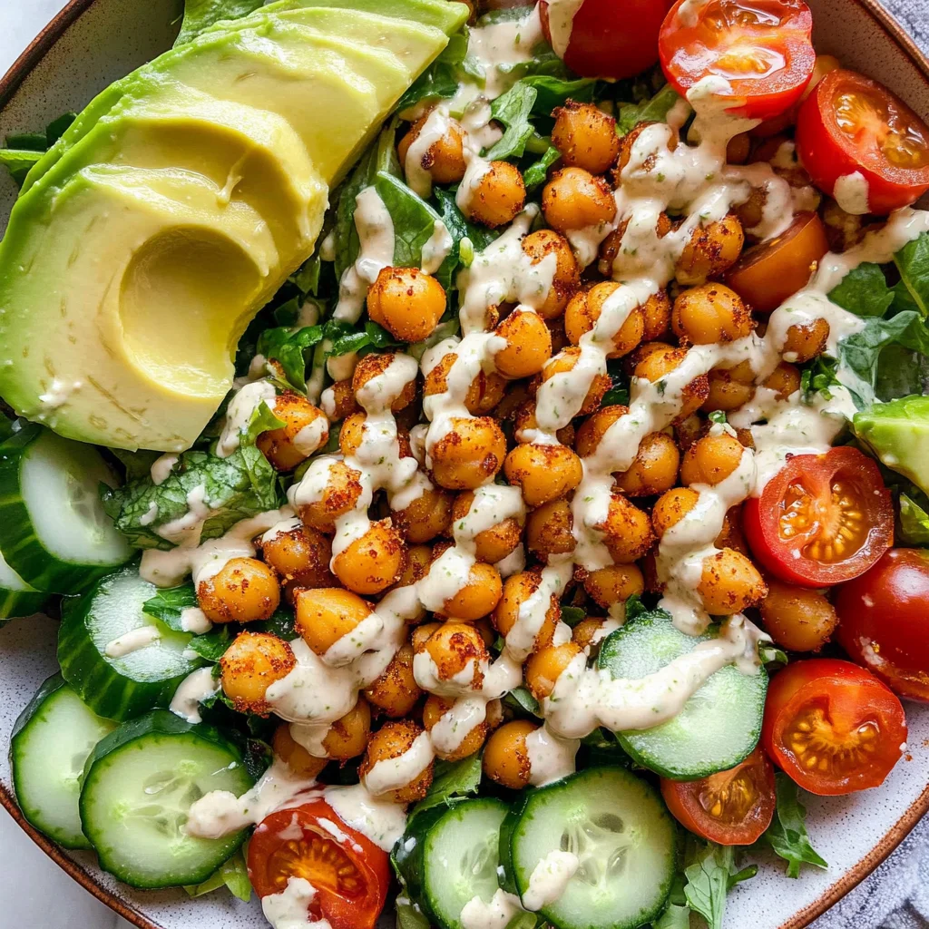 Crispy Chili Lime Garbanzo Beans Salad