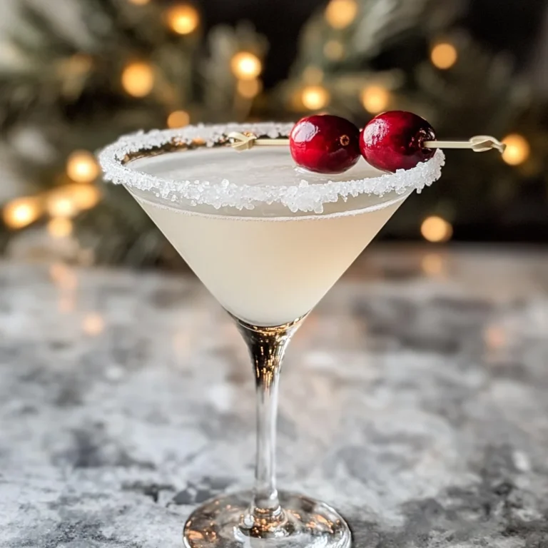 Festive White Cranberry Vodka Cocktail
