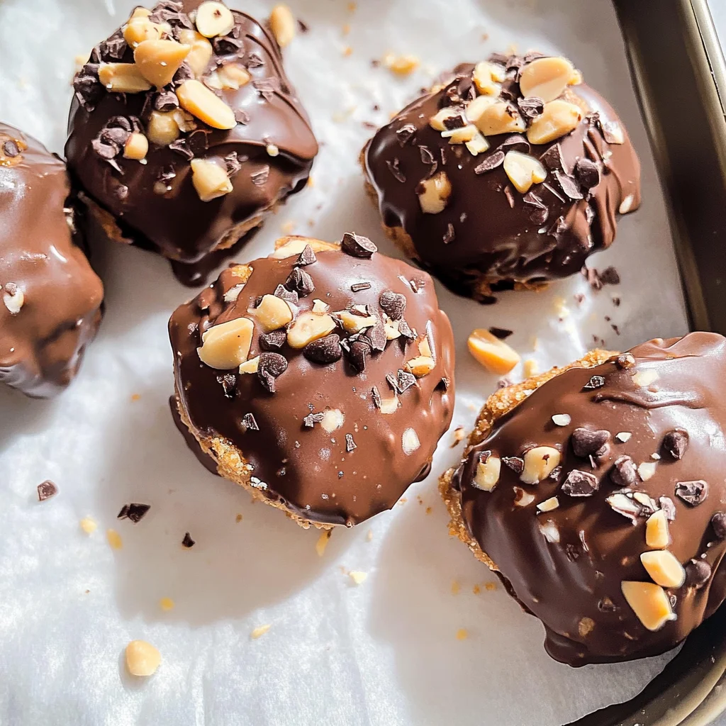 Frozen Greek Yogurt Peanut Butter Bites with Chocolate Chips