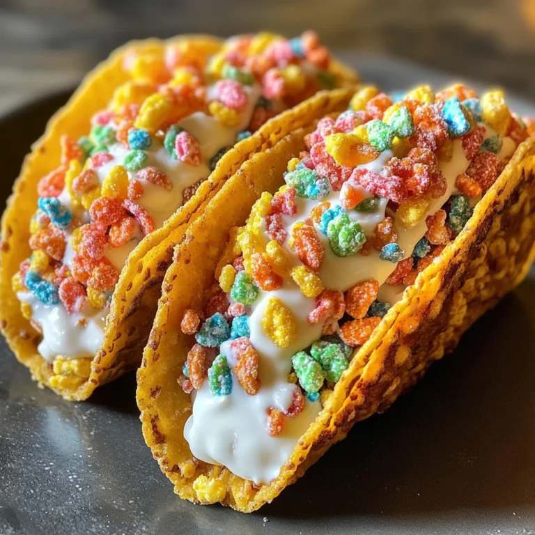 Fruity Pebbles Cheesecake Tacos