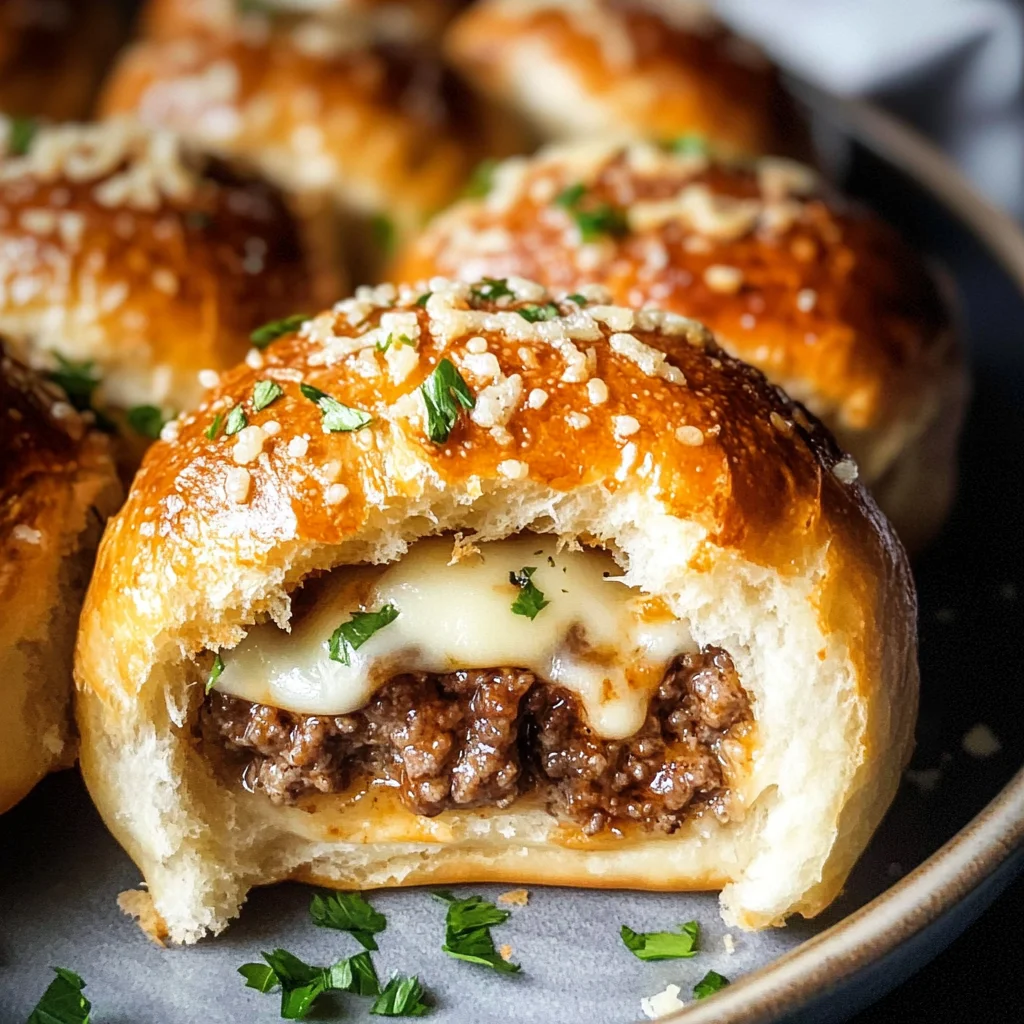 Irresistible Garlic Parmesan Cheeseburger Bombs