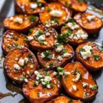 Roasted Sweet Potato Rounds with Honey & Feta