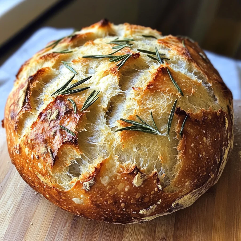 Rosemary & Roasted Garlic Artisan Bread