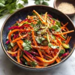 Shaved Rainbow Carrot Sesame Salad