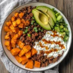 Spicy Ground Beef & Sweet Potato Protein Bowl