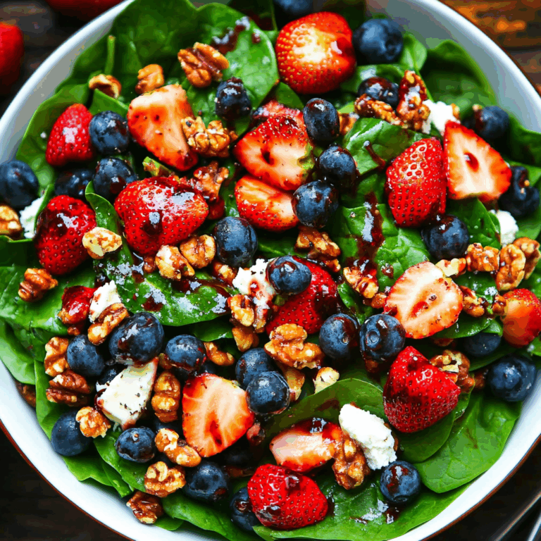 Strawberry Spinach Salad with Strawberry Balsamic