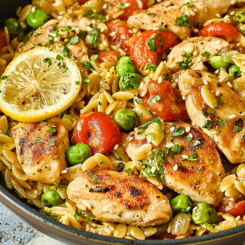 Lemon Chicken & Veggie Orzo Stir Fry: An Amazing Ultimate Recipe