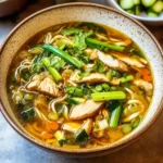 Aromatic Ginger Scallion Chicken Noodle Soup