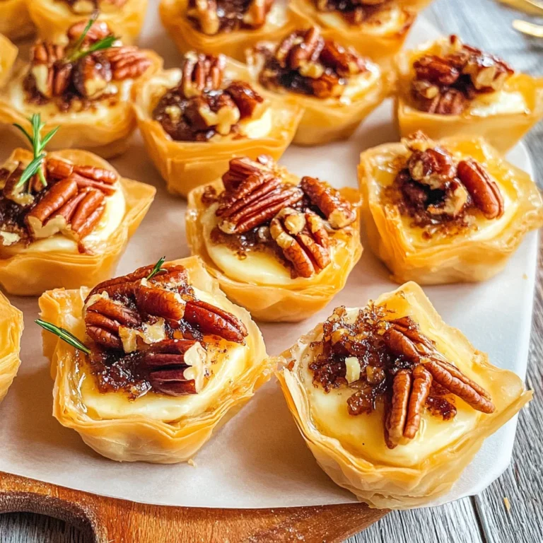 Bourbon Pecan Brie Bites Recipe (Easy Holiday Brie Bites Appetizer)