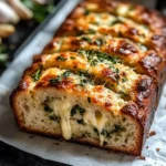 Cheese, Herb & Garlic Quick Bread (No Yeast)