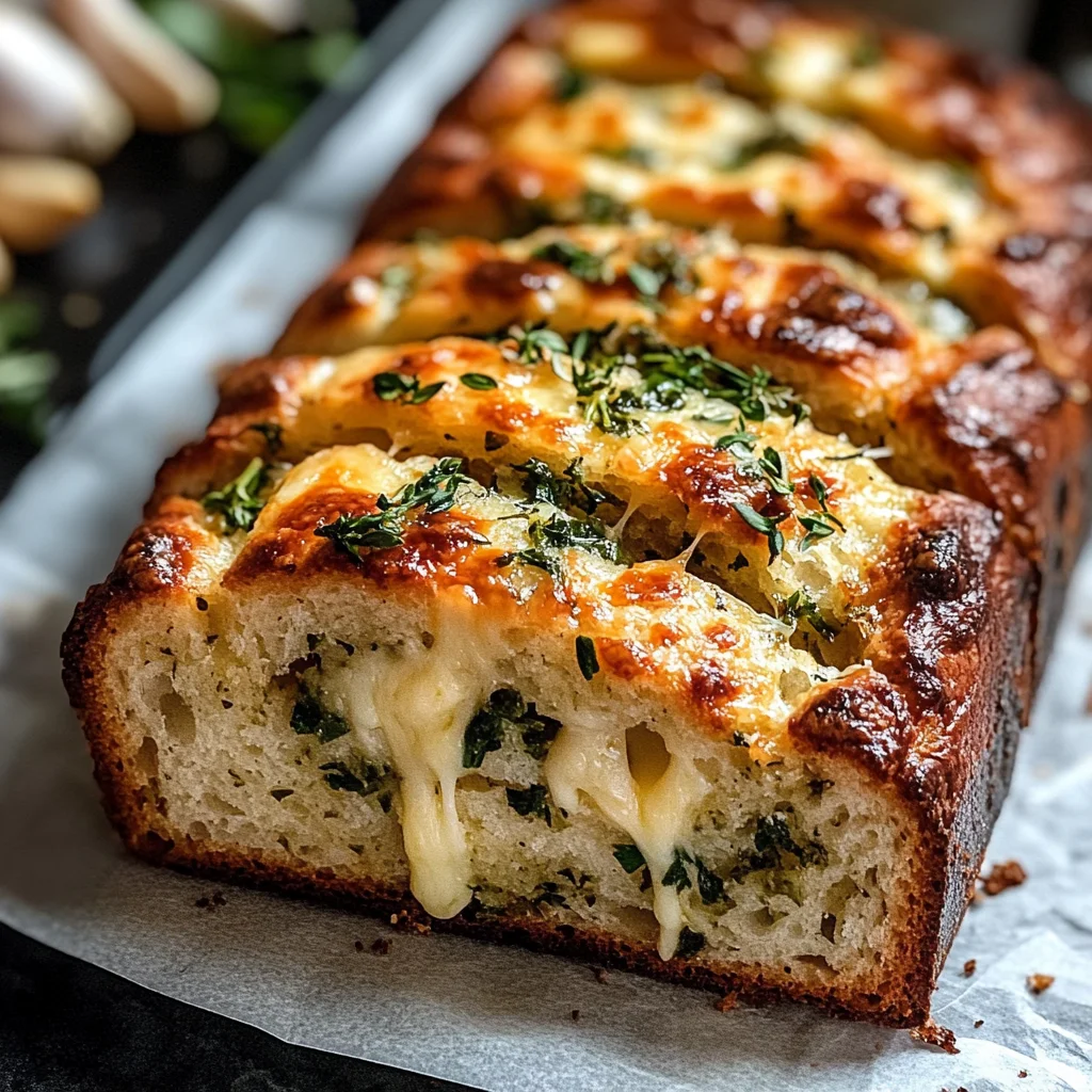 Cheese, Herb & Garlic Quick Bread (No Yeast)