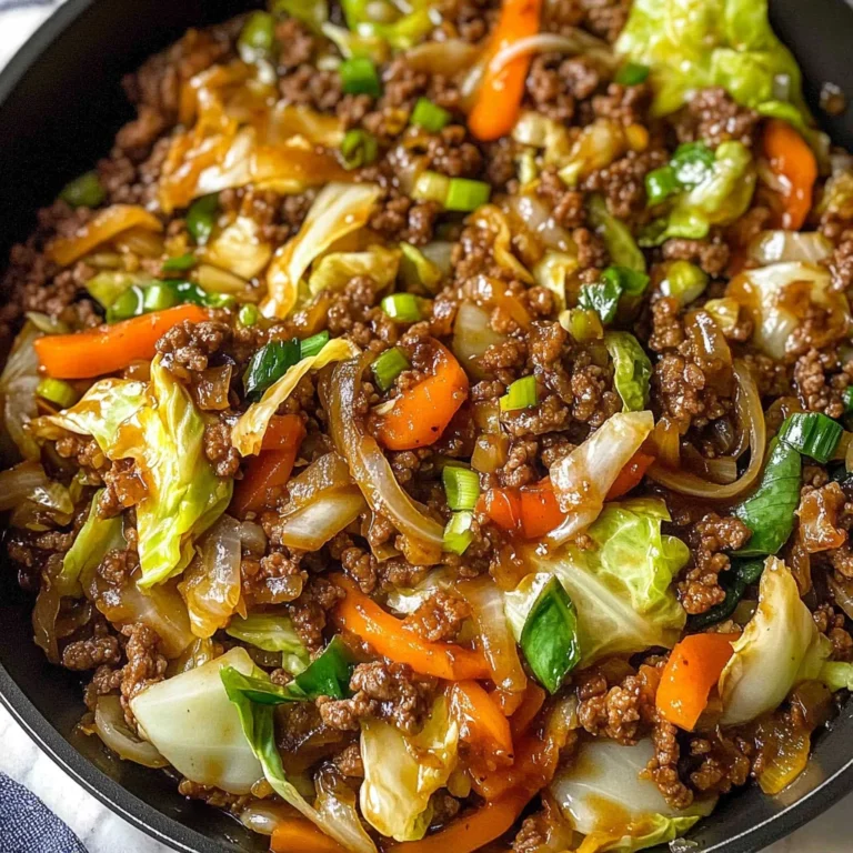 Chinese Ground Beef and Cabbage Stir-Fry