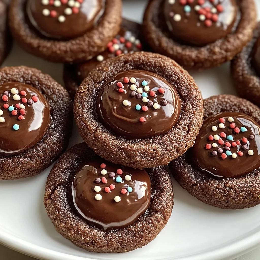 Chocolate Thumbprint Cookies