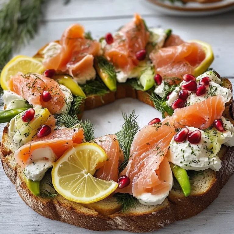 Christmas Smoked Salmon Bruschetta Wreath: A Show-Stopping Holiday Appetizer