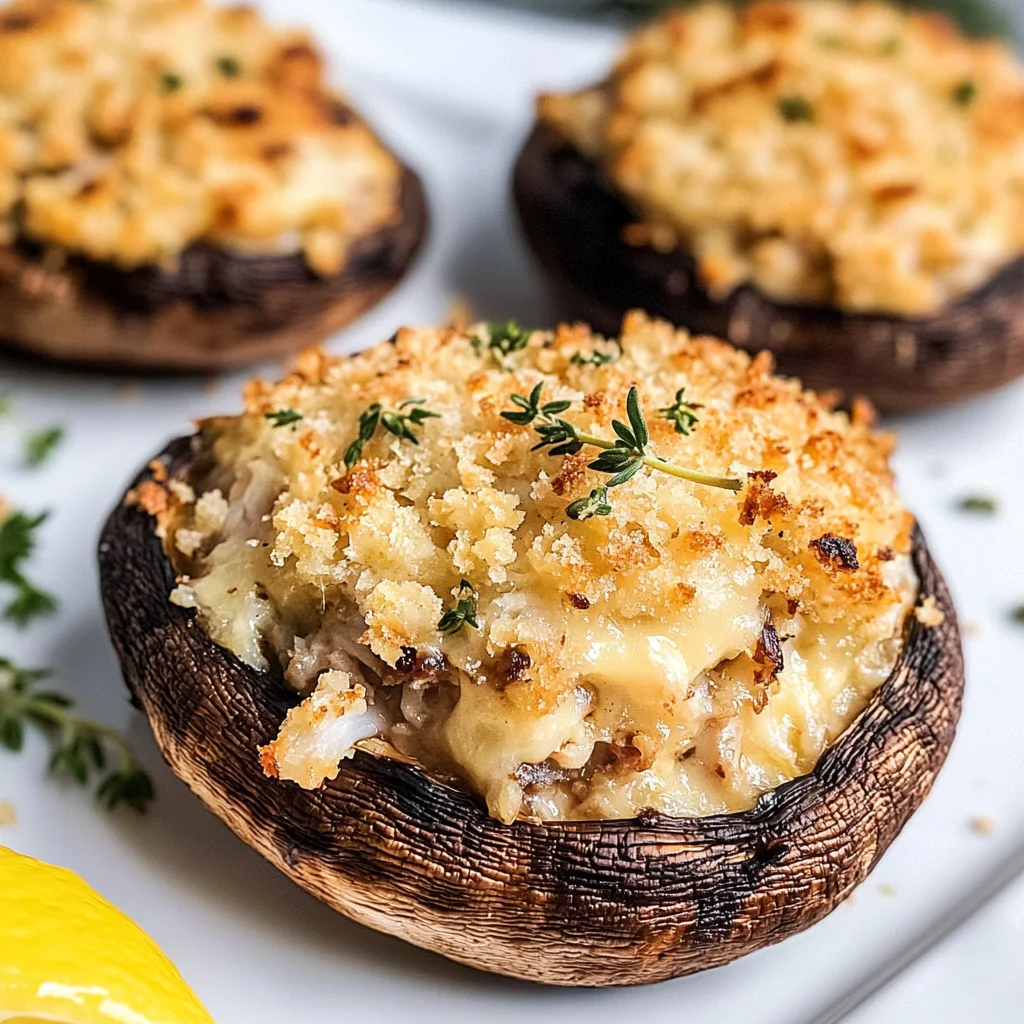Crab-Stuffed Portobello Mushrooms