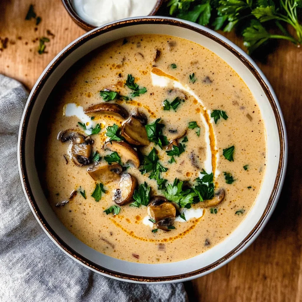 Creamy Hungarian Mushroom Soup