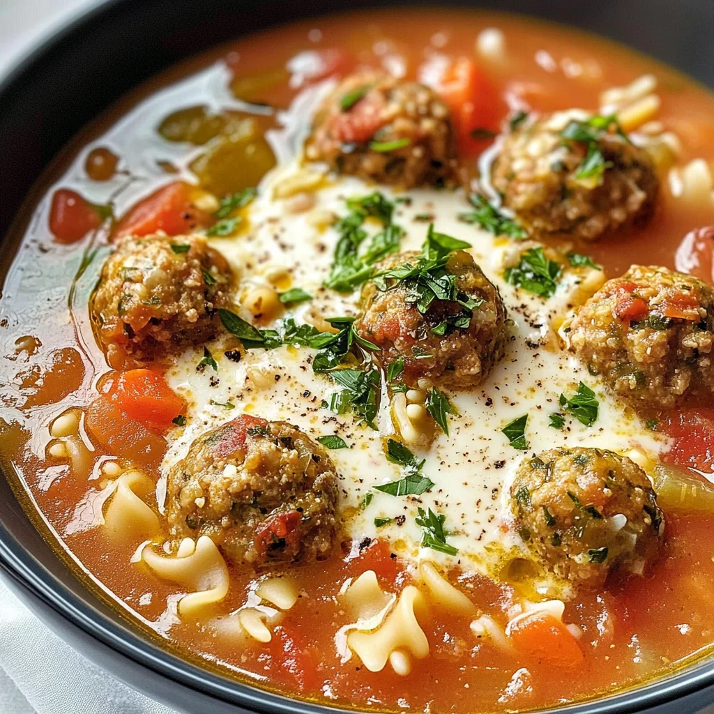 Creamy Italian Meatball Soup